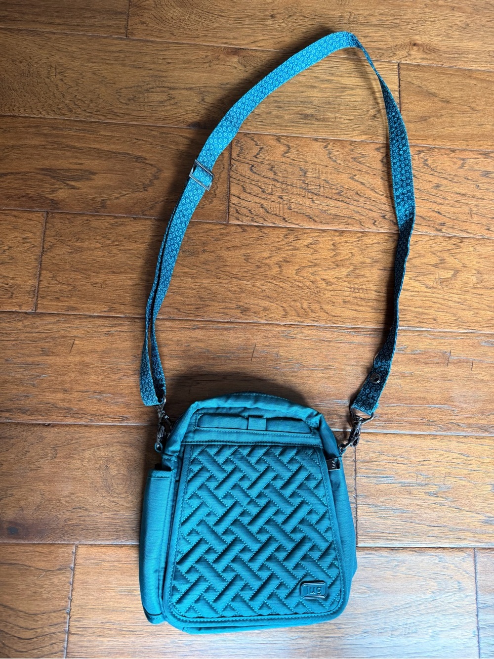 lug Teal Quilted Small Crossbody Shoulder Bag